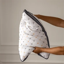 1pc Premium Hotel Pillow, Quilted, Machine Washable, High Quality, Suitable For Side/Back Sleepers, Business & Home Use - Baby's Breath - View 6