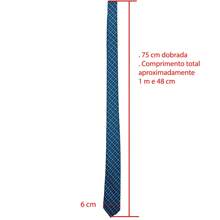 Edi Saraiva Luxury Plaid Tie Premium Quality Polyester - 綠松石 - 查看 7