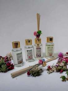 FRAGANCIAS DE AROMATERAPIA  difusor de varillas difusoras de varillas con botánicos perfecto para la decoración del hogar - LILY - Ver 3