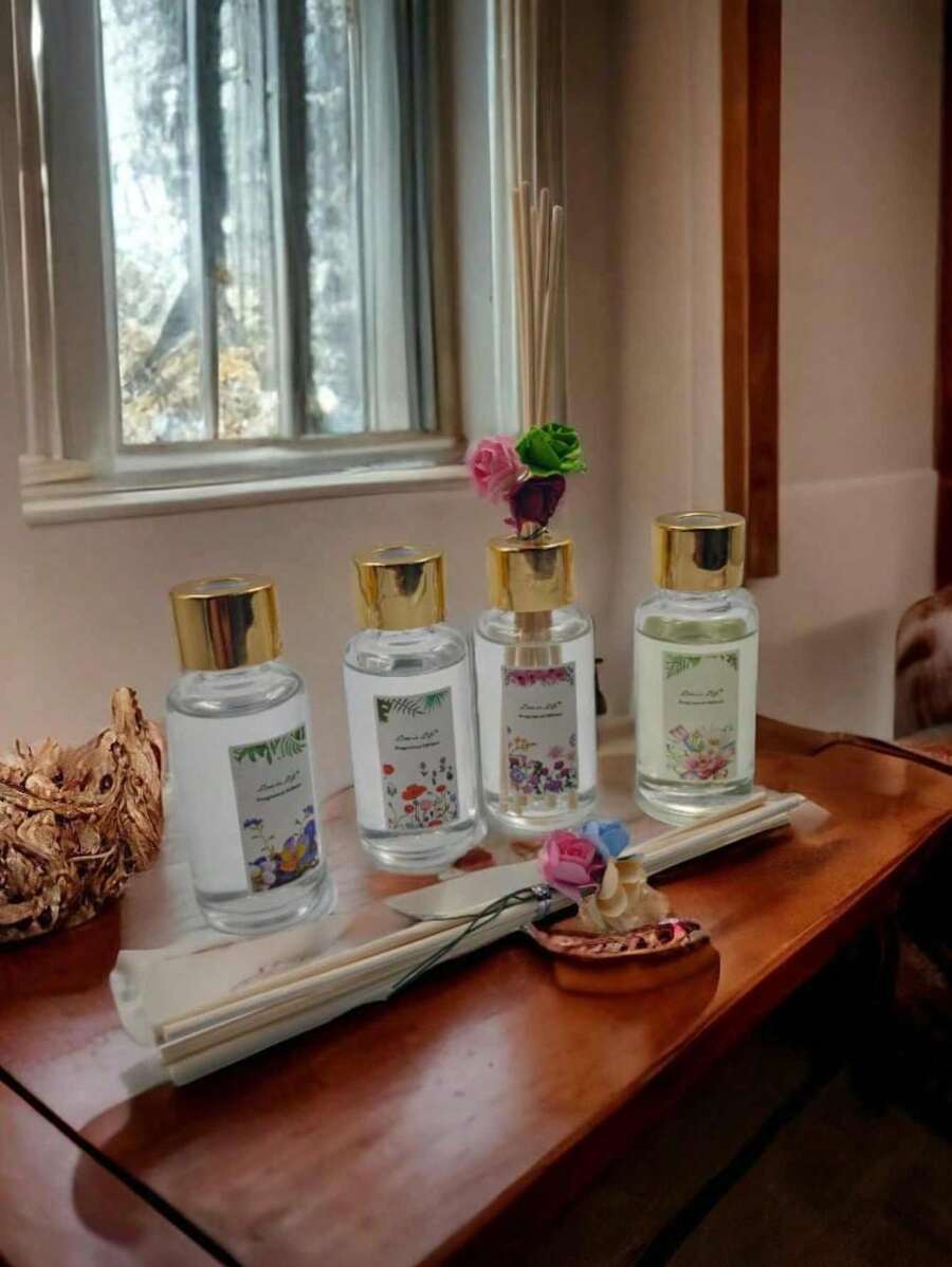 FRAGANCIAS DE AROMATERAPIA difusor de varillas difusoras de varillas con botánicos perfecto para la decoración del hogar - LILY - Ver 1
