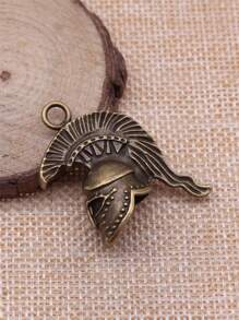 2 piezas/bolsa Encantos del casco del soldado romano 3D retro de 36x28x14mm para hacer joyas, accesorios, collares y llaveros artesanales - casco - Ver 2