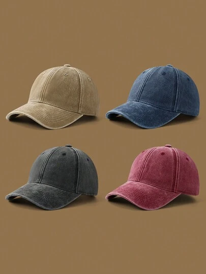 1pc Solid Color Casual Windproof Baseball Cap, Suitable For Spring, Summer, Autumn And Winter