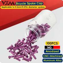 100 chiếc nắp nan hoa xe đạp bằng hợp kim nhôm màu, thích hợp cho xe đạp leo núi, xe đạp BMX, xe đạp gấp - Nhiều màu - Xem 12