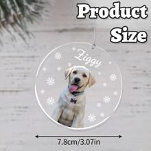 1pc Custom Photo Pet Cat Dog Christmas Ornament 2024, Personalized Picture & Name Pet Keepsake Ornament Hanging Christmas Tree Decor, Ornament Xmas Gifts For Dog Cat Lovers, Pet Owner Ornament, Ornament Xmas Gifts For Dog Cat Lovers,Pet Owner Ornament, Ornament XmasGifts For Dog Cat Lovers, Pet Owner Ornament