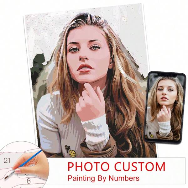 Photo Customization Paint By Number Canvas Painting Kits Drawing On Canvas Coloring Picture By Numbers Colorful Canvas Living Room Decoration High-Quality,Stylish Custom,Personalized,Unique Ideal Gifts For Her Boyfriend,Girlfriend For Valentine's Day,For Anniversaries,For Weddings Living Room,Home