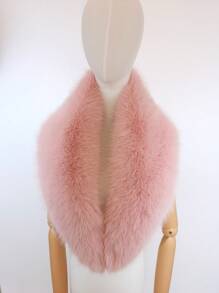 2-Layer Faux Fur Shawl - Soft & Cozy, Original Design, Handmade, Warm Hooded Cloak, Bridal Wedding Dress, Women Winter Accessory - A - View 15