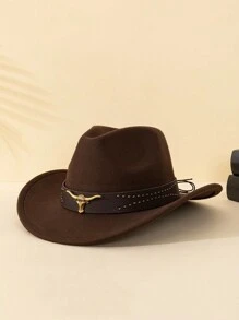 1 Chiếc Mũ Cao Bồi Miền Tây Phong Cách Bohemian, Mũ Cao Bồi Polyester Có Mũ Trùm Đầu Hình Con Bò, Chủ Đề Giáng Sinh Màu Đen, Chống Tia UV, Thủ Công Dệt, Quà Tặng Unisex - mũ cao bồi bò - Xem 13