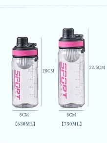 1PC/630ml-Large-Capacity Fitness Water Bottle - Drop-Proof And Leak-Proof Plastic Summer Cup - High Temperature Resistant Water Bottle For Boys - Portable Student Sports Cup - Fitness For Pregnant Women - Leak-Proof And Drop-Proof Plastic Cup - Men's And Women