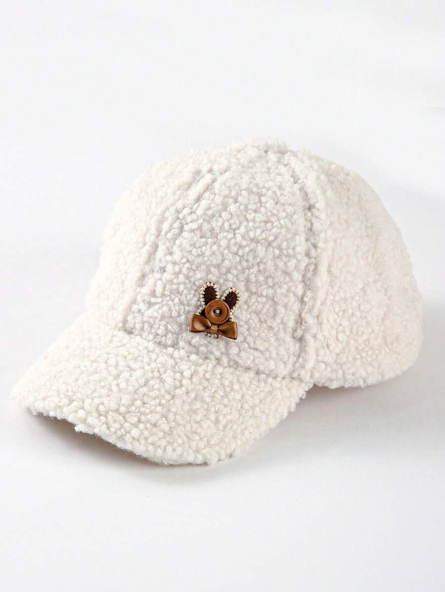 1pc Winter Unisex Kids Baseball Cap, Fleece Lined Casual Outdoor Warm