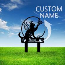 1pc Custom Border Collie Memorial Stake Sign Custom, Pet Grave Markers Sign,Border Collie Sign With Stake,Pet Loss Gift,Sympathy Sign,Remembrance Stake, Personalized Bufterfly Garden Stake, Cat Grave Marker