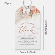 100pcs Custom Delicate Wedding Welcome Gift Tags Emerald Greenery Wedding Welcome Gift Tags Custom Wedding Favor Tags, Custom Personalized Thank You Gift Tags For Weddings, Birthday, Bridal Shower,Gala Night,Customized Wedding Crafts,Home Refresh,Festive Calendar - Multicolor - View 27