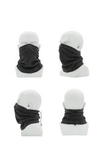 1pc Men Scarves Unisex Multifunctional Warm Neck Gaiter/Ski Mask/Balaclava, Suitable For Daily Use - Buckle Neck Collar - View 2