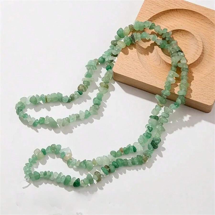 230 hạt đá quý Tourmaline xanh tự nhiên dùng làm đồ trang sức DIY và đồ trang trí nhà cửa, hoàn hảo làm quà tặng ngày lễ, 6-8mm, dây 34 inch - đá pha lê - Xem 1