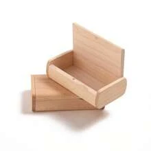 1pc Customized Signature Wooden Jewelry Box, Wooden Desktop Storage Box, Solid Wood Box, Small Portable Gift Box, Gift Box For Souvenirs - Wood Color - View 4