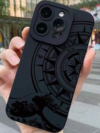 1pc Simple Element Painted Anti-Drop TPU Protective Case Compatible With Iphone/11, 16PROMAX, 16PRO, 16, 15PROMAX, 14PROMAX/ Galaxy, SAM/ Honor X6A, X7B, X8B Waterproof Shockproof Scratch Resistant