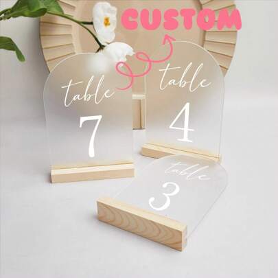 Table Numbers Wedding, Wedding Table Numbers, Frosted Acrylic Table Numbers, Custom Wedding Reception Decor, Wedding Signs, Party Decor