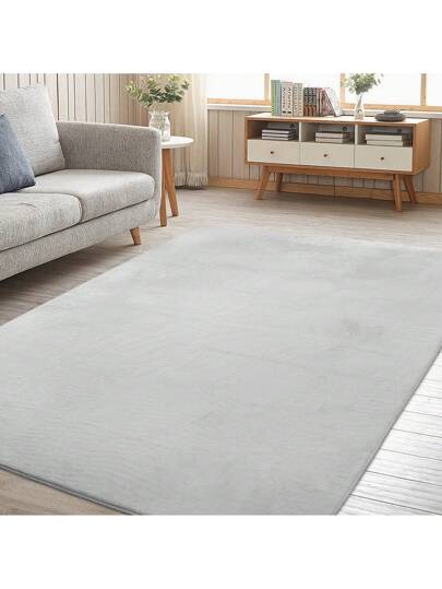 Piece Zachte Tapijt Living Room, Smooth Made Of Rabbit Fur Short Pile Non Slip, Moderne Anti Slip Bedroom, Luxurious Room ation, Fluffy Area view 8