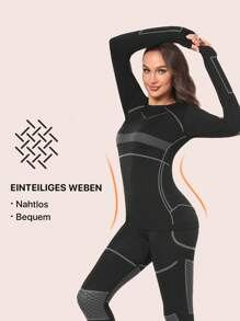 Ropa interior térmica para mujer Juego de camiseta y pantalón largo de capa base para clima frío