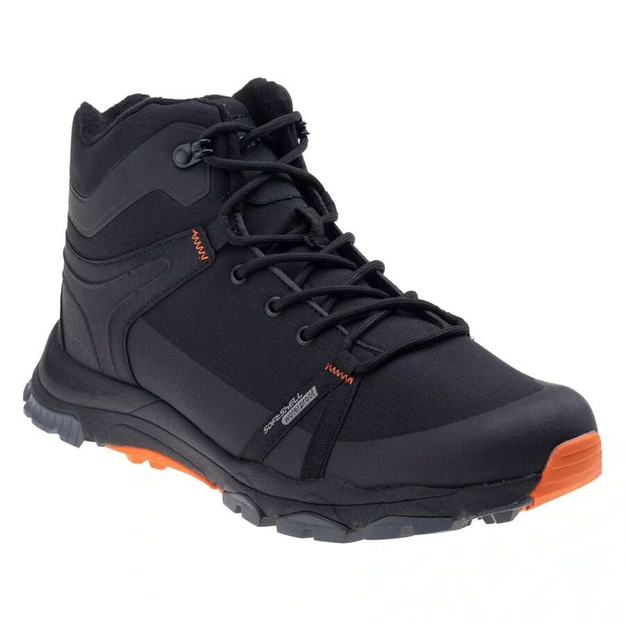 Hi-Tec Mens Himba Waterproof Mid Cut Walking Boots (Black/Orange) - Black - View 1
