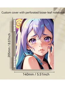 1 pieza Cuaderno de hojas sueltas con cubierta personalizable, cuaderno recargable y extraíble, cubierta personalizada adecuada para ocasiones especiales, reuniones y talla grande