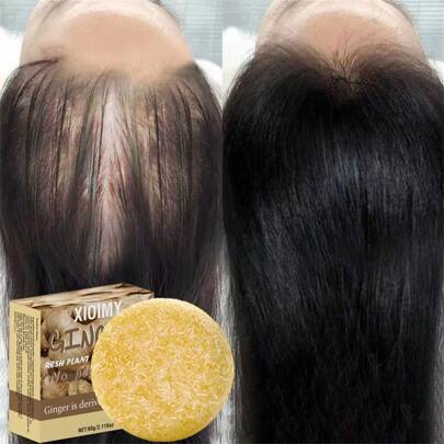  Xioimy 1 件/3 件奢华姜香洗发皂 - 2.116 盎司，深层滋养保湿，顺滑发丝，浓密秀发，适合所有发质，100% 天然，不含酒精，不含硫酸盐，符合道德标准制造，适合素食主义者