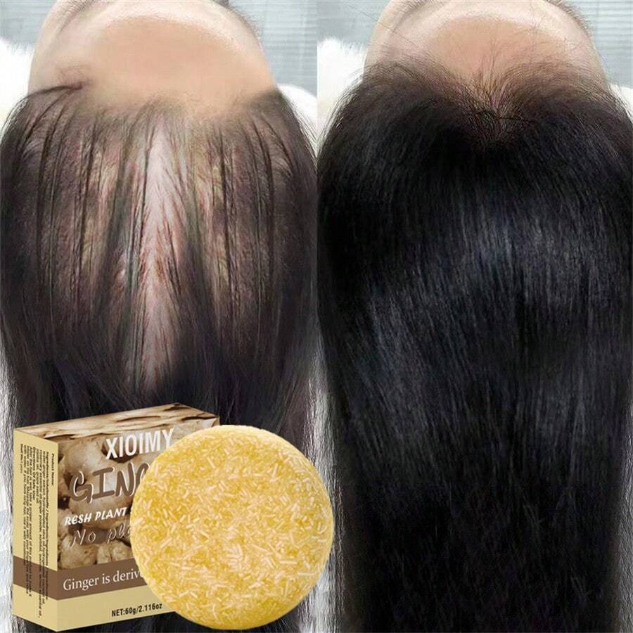 Xioimy 1 件/3 件奢华姜香洗发皂 - 2.116 盎司，深层滋养保湿，顺滑发丝，浓密秀发，适合所有发质，100% 天然，不含酒精，不含硫酸盐，符合道德标准制造，适合素食主义者