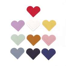 6/12 件创意简约皮革心形书签带保护套，颜色随机 - 彩色 - 查看 3