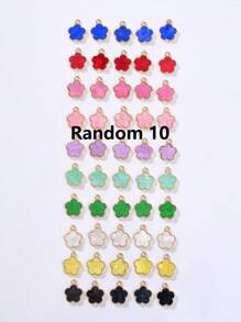5/20/30/50/100/200/300 piezas Colgante de trébol de 4 hojas/flor de 5 pétalos colorido y elegante, adecuado para hacer collares, pulseras, pendientes, llaveros, colgantes de teléfono, joyería de regalo para parejas