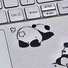 1 pieza Pegatina de metal con diseño 3D lindo de panda de alta gama - Pegatina decorativa impermeable y de dibujos animados para teléfonos móviles y computadoras (el material de metal reflejará la luz)