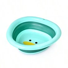 儿童浴室玩具收纳桶 多功能折叠盆 轻便便携折叠桶 适合宝宝旅行便携浴盆戏水盆 也可用于洗衣服和厨房/户外露营 - 彩色 - 查看 17