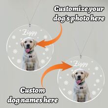 1pc Custom Photo Pet Cat Dog Christmas Ornament 2024, Personalized Picture & Name Pet Keepsake Ornament Hanging Christmas Tree Decor, Ornament Xmas Gifts For Dog Cat Lovers, Pet Owner Ornament, Ornament Xmas Gifts For Dog Cat Lovers,Pet Owner Ornament, Ornament XmasGifts For Dog Cat Lovers, Pet Owner Ornament