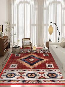 European-Style Retro Large-Area Carpet, Suitable For Bedroom Living Room Office Entry Mat, Soundproof Non-Slip Easy To Take Care Of Machine-Washable Room Decoration Home Rug Gifts Birthday Graduation