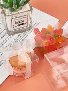 5/10/50/100pcs/Set Clear Gift Box, Modern Clear PVC Gift Box For Gift, Party - Clear - View 7