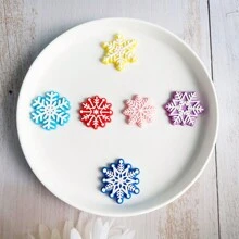 6 件雪花鞋饰装饰，镂空雪花鞋配件 - 雪花 - 查看 3