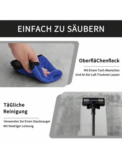 Piece Zachte Tapijt Living Room, Smooth Made Of Rabbit Fur Short Pile Non Slip, Moderne Anti Slip Bedroom, Luxurious Room ation, Fluffy Area view 6