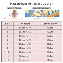 Nhẫn vàng bằng thép không gỉ, kiểu dáng đơn giản, một vòng móc, thích hợp làm quà tặng cho nữ, nhân dịp Lễ Tình nhân, sinh nhật hoặc các dịp lễ khác. - Vàng - Xem 5