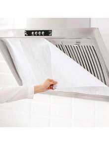 Universal Cooking Oil Smoke Exhaust Fan Filter Paper Stickers, Heat Resistant, Home Kitchen Cooktop Use [Hook And Loop Included] - Multicolor - View 5