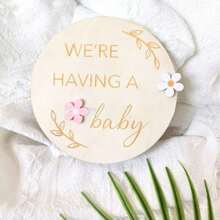 Hitos mensuales del bebé, señales de hitos mensuales de madera, discos de hitos mensuales de madera, discos de hitos del bebé, tarjetas de props de fotos de hitos del bebé Conjunto de números intercambiables de 12 para el registro del crecimiento del bebé (Flor del bebé) Decoraciones y regalos para baby shower, regalos para baby shower y Pascua, cosas para niñas/niños