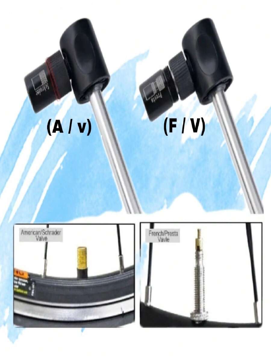 Mini Aluminum Air Pump For Fine Nozzles (Presta Valve) 120psi Bicycle