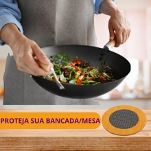 Kit 6 MDF Pot Rests Table Protector Pan Protector For Hot Wooden Pans 14.5cm Random Models - 鏽棕色 - 查看 7