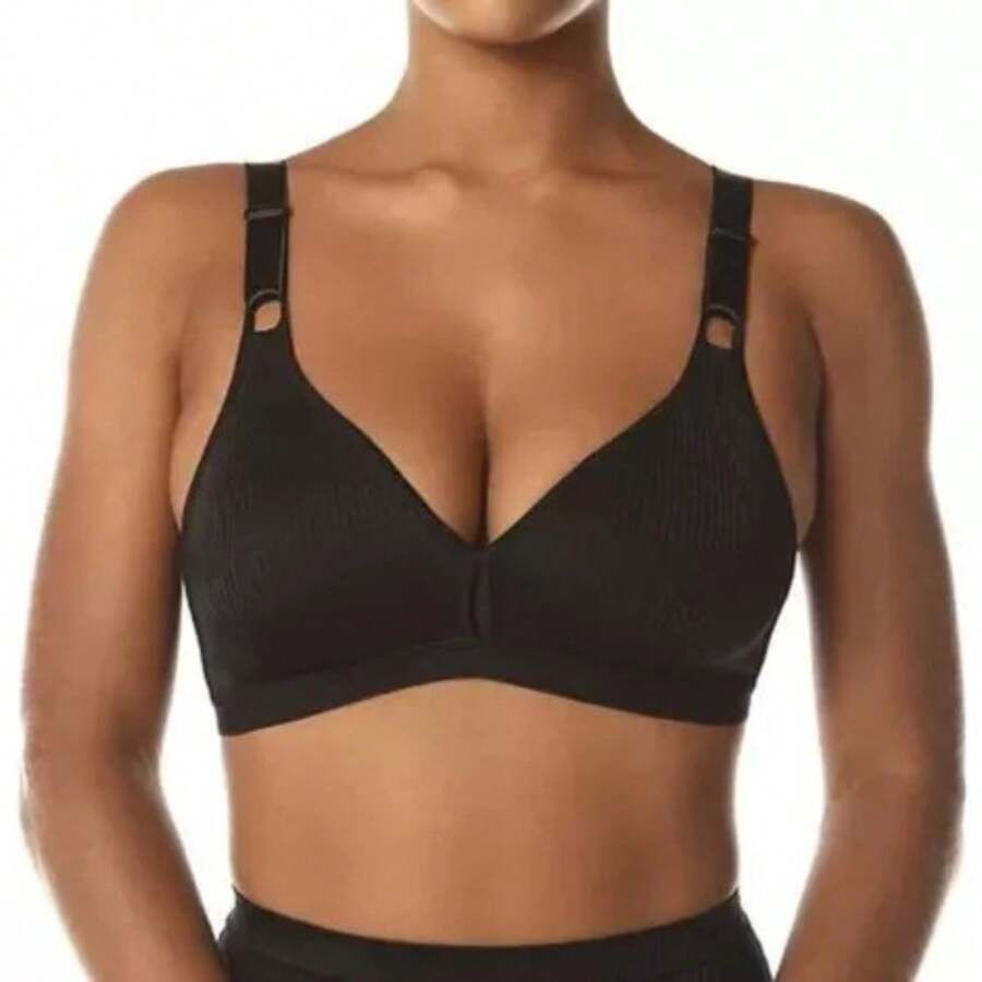 Olimpo Bourbon Bra Demillus 61096/61196 Microfiber Corduroy - màu đen - Xem 1