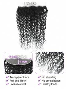 20Inch Curly Hair 13x4 Lace Frontal Water Wave Human Hair Transparent Lace Pre Plucked Hairline With Baby Hair Natural Hair 8-20Inch