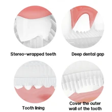 1 pieza Cepillo de dientes en forma de U para niños con diseño de dibujos animados, cepillo de dientes suave y lindo para bebés para limpieza y cuidado - Multicolor - Ver 4