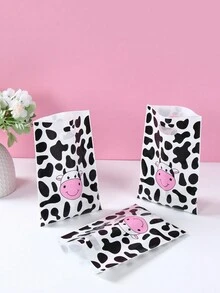 10/25/50 chiếc Túi quà tặng phong cách bò sữa màu hồng, Túi đựng quà tặng tiệc theo chủ đề bò sữa, Vật dụng gói quà hoàn hảo cho tiệc cưới, sinh nhật, gia đình, ngày lễ, túi đựng quà, túi đựng đồ dùng cho tiệc - bò hồng - Xem 4