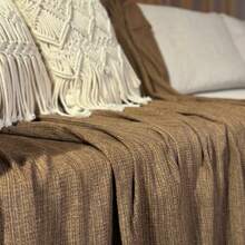 Blanket For King Sofa Boho Decor - Sô cô la nâu - Xem 2