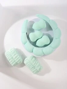 3/6/12/15/18pcs Cable Knit Headbands, Suitable For Face Washing, Cleansing, Makeup Application, Makeup Removal, Traveling, Fits All Skin Types - Multicolor - View 3