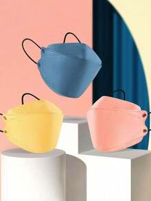 10 chiếc khẩu trang dùng một lần Morandi Color, Gói riêng lẻ di động Duckbill dành cho người lớn KN95 - Nhiều màu - Xem 9