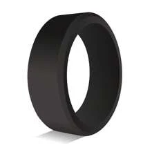 Pinannie Bộ 7 nhẫn cưới bằng cao su cho nam, đường kính 8mm, chất liệu silicon thoáng khí, không gây dị ứng, nhiều màu sắc, thích hợp cho hoạt động thể thao, tập luyện, size 7-14. - Nhiều màu - Xem 2