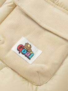 Balabala Boys' Shirt-Style Down Jacket Winter 2024 Patchwork Outerwear - Camel - View 8