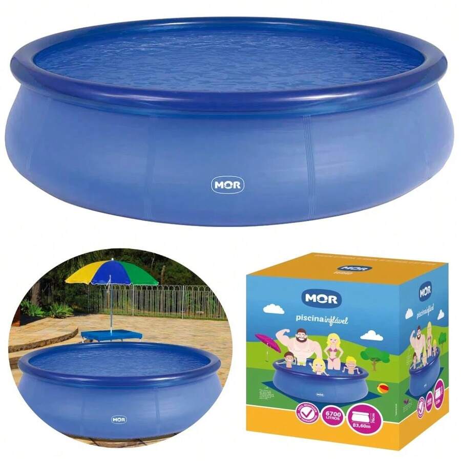 MOR ROUND INFLATABLE POOL 6700 LITERS 3.60 M DIAMETER - Màu xanh lam - Xem 1